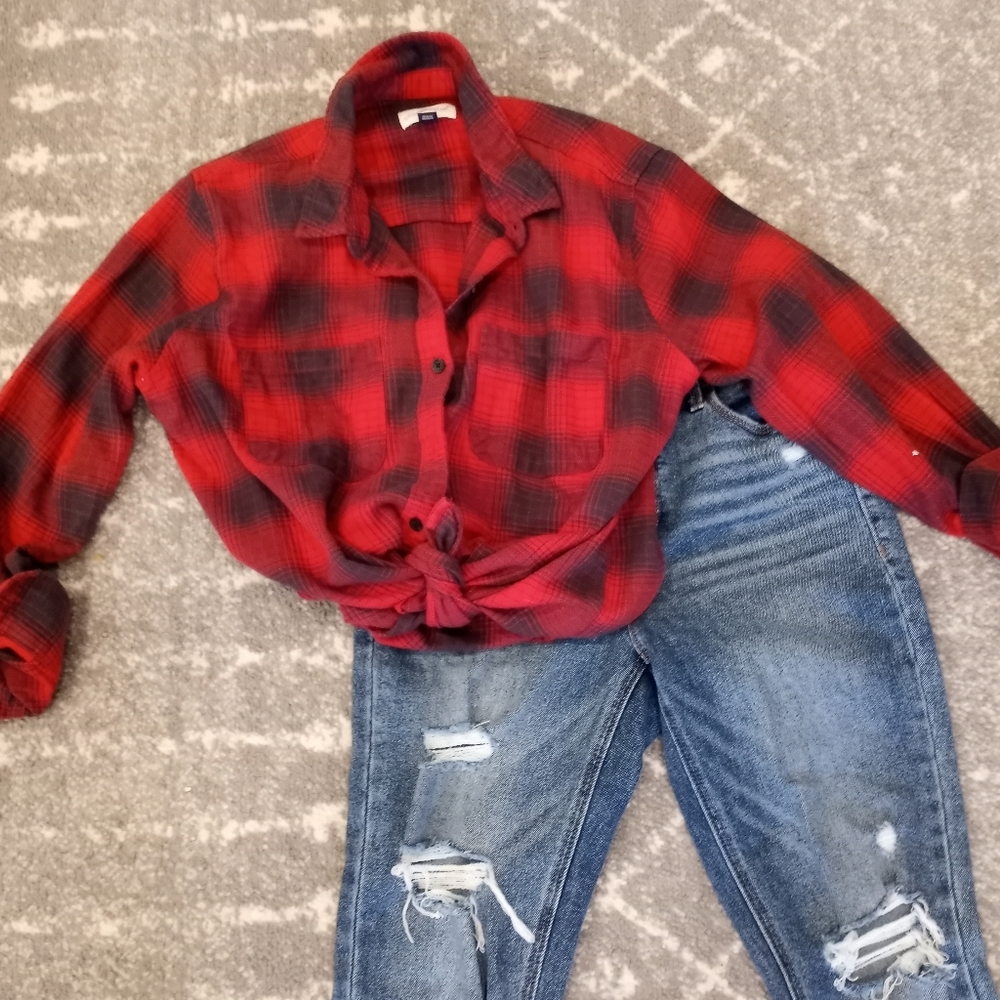 Plaid top❤🖤